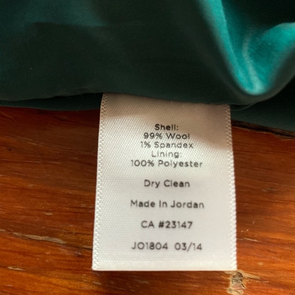 Talbots Green Wool Pencil Skirt - Picture 7 of 13